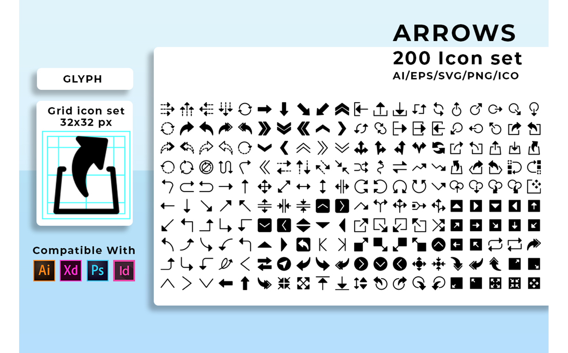 Download Набор иконок "Arrows Pack Icon Set" / Arrows Pack Icon Set - Набор иконок на тему графика set,arrow,symbol,collection,vector,web,illustration,icon,sign,design,flat,pack,line,interface,button,ui,outline,internet,app,icons
