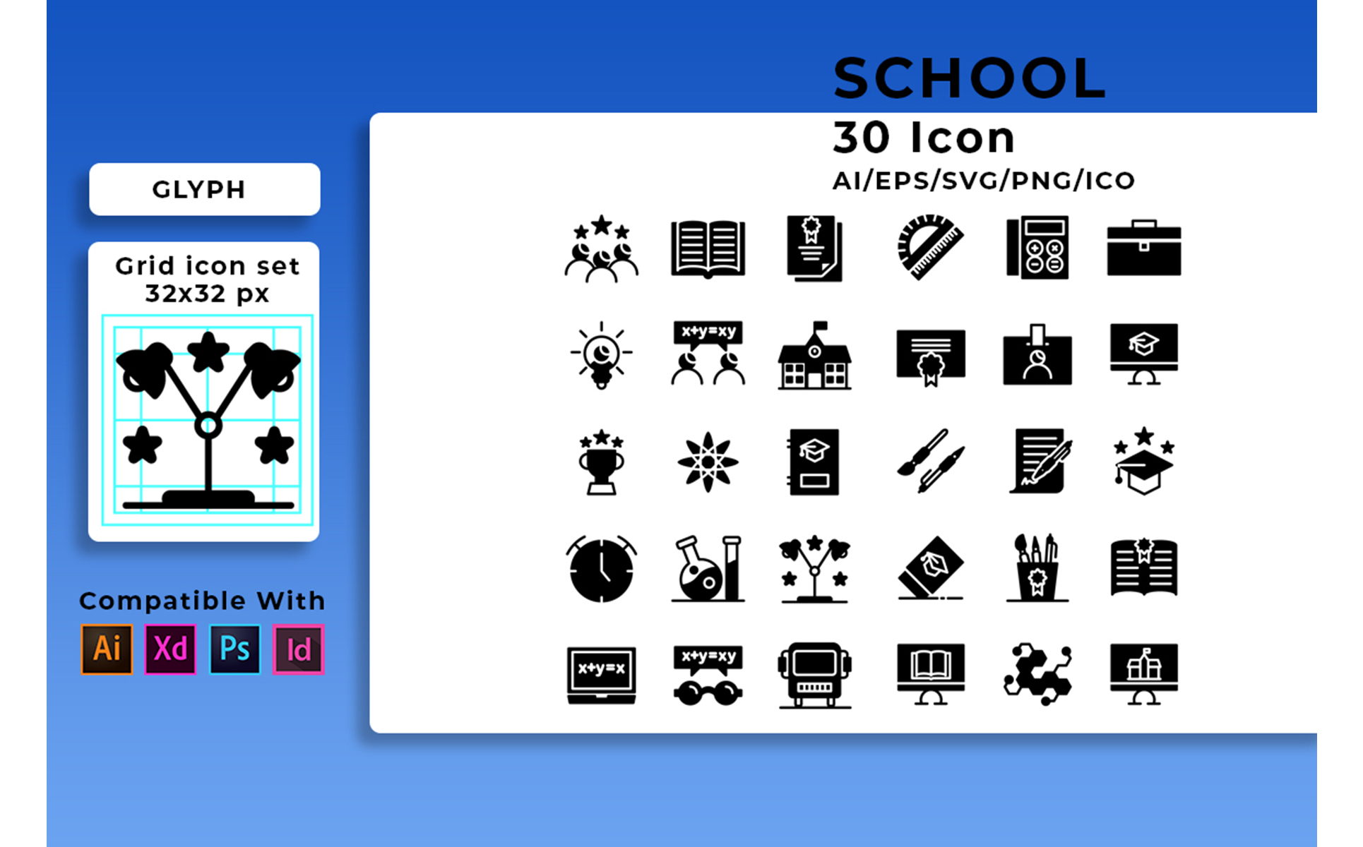Download Набор иконок "School Set Icon" / School Set Icon - Набор иконок на тему графика school,set,collection,symbol,vector,icon,web,design,computer,sign,business,internet,education,book,graphic,media,learning,illustration,money,technology