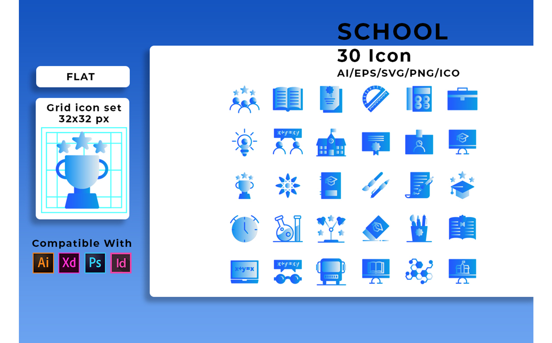 Download Набор иконок "School Set Icon" / School Set Icon - Набор иконок на тему графика school,set,collection,symbol,vector,icon,web,design,computer,sign,business,internet,education,book,graphic,media,learning,illustration,money,technology