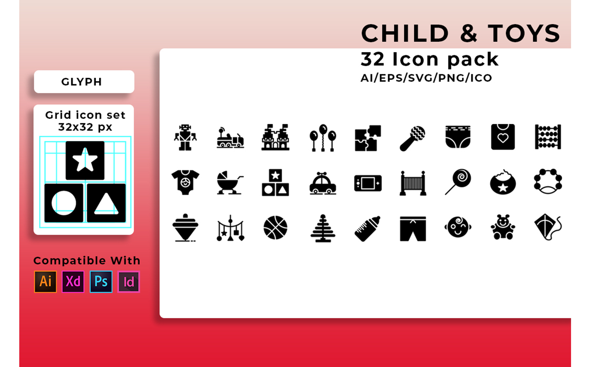 Download Набор иконок "Child And Toys Set Icon" / Child And Toys Set Icon - Набор иконок на тему графика bear,ball,toy,child,set,teddy,vector,car,game,collection,icon,play,duck,horse,illustration,puzzle,gift,sign,train,robot