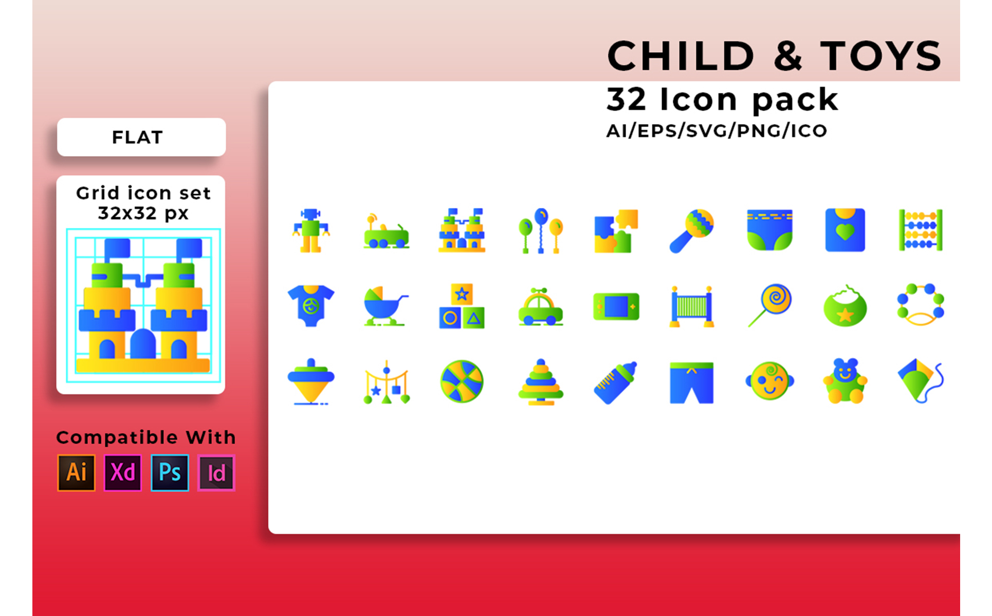 Download Набор иконок "Child And Toys Set Icon" / Child And Toys Set Icon - Набор иконок на тему графика bear,ball,toy,child,set,teddy,vector,car,game,collection,icon,play,duck,horse,illustration,puzzle,gift,sign,train,robot