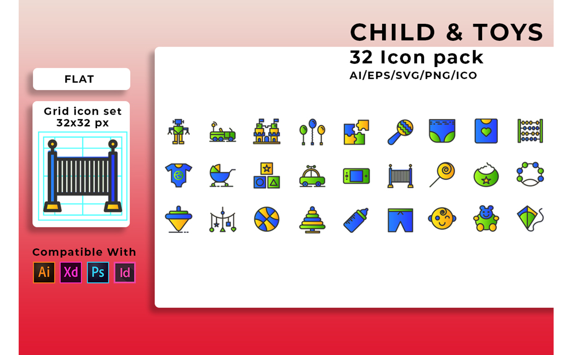 Download Набор иконок "Child And Toys Set Icon" / Child And Toys Set Icon - Набор иконок на тему графика bear,ball,toy,child,set,teddy,vector,car,game,collection,icon,play,duck,horse,illustration,puzzle,gift,sign,train,robot
