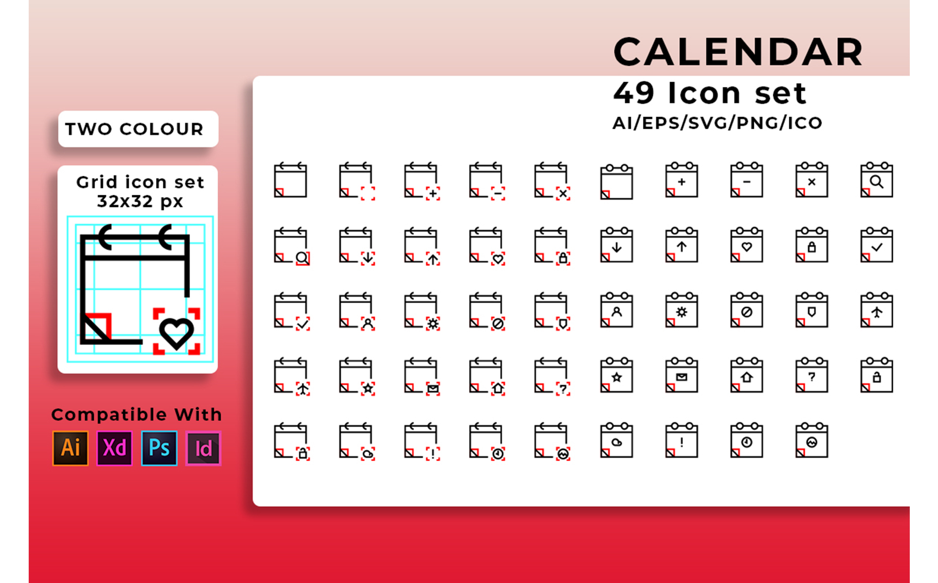 Download Набор иконок "Calendar Set Icon" / Calendar Set Icon - Набор иконок на тему графика calendar,icon,set,vector,design,business,symbol,pictogram,sign,illustration,graphic,element,time,date,web,isolated,page,reminder,event,concept