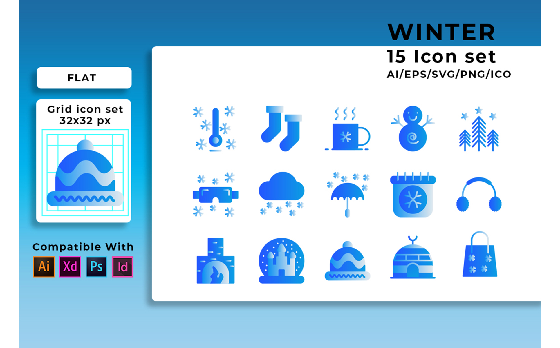 Download Набор иконок "WInter Set Icon" / WInter Set Icon - Набор иконок на тему графика winter,set,vector,icon,season,snow,illustration,symbol,snowflake,snowman,design,holiday,celebration,decoration,tree,christmas,collection,xmas,gift,sign