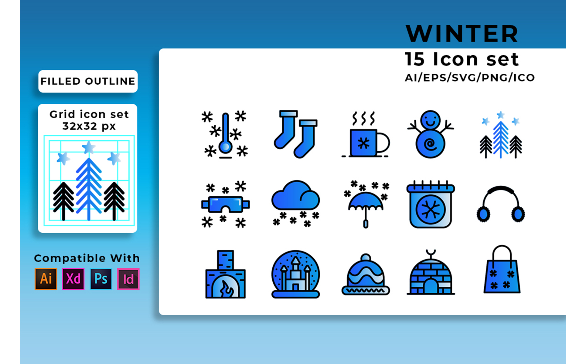 Download Набор иконок "WInter Set Icon" / WInter Set Icon - Набор иконок на тему графика winter,set,vector,icon,season,snow,illustration,symbol,snowflake,snowman,design,holiday,celebration,decoration,tree,christmas,collection,xmas,gift,sign