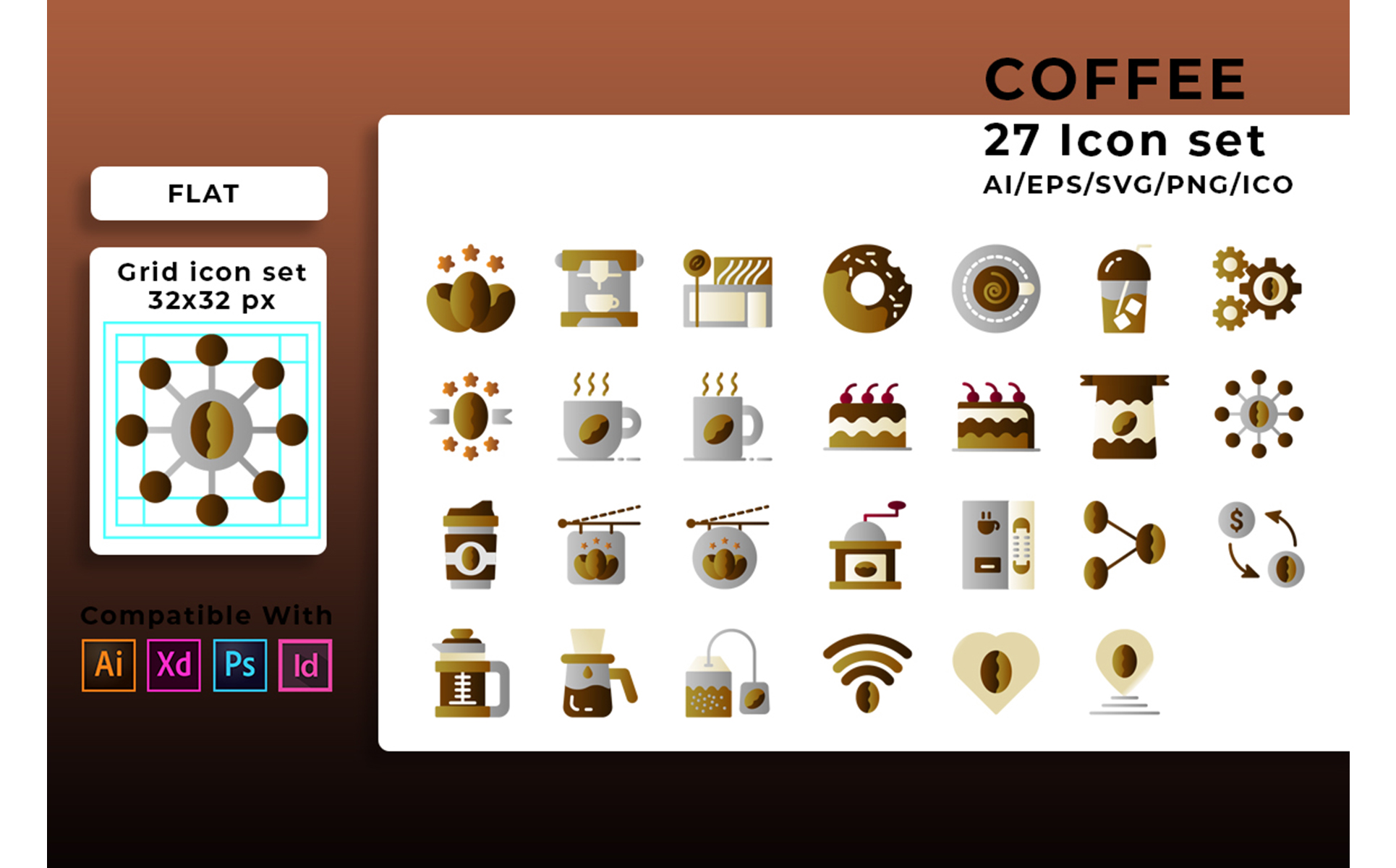Download Набор иконок "Coffee Set Icon" / Coffee Set Icon - Набор иконок на тему графика cup,mug,drink,icon,coffee,cafe,set,hot,espresso,vector,beverage,illustration,restaurant,symbol,sign,cappuccino,bean,breakfast,break,pot