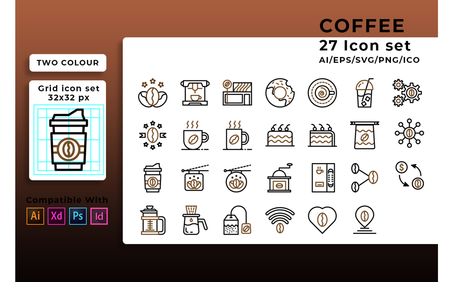 Download Набор иконок "Coffee Set Icon" / Coffee Set Icon - Набор иконок на тему графика cup,mug,drink,icon,coffee,cafe,set,hot,espresso,vector,beverage,illustration,restaurant,symbol,sign,cappuccino,bean,breakfast,break,pot