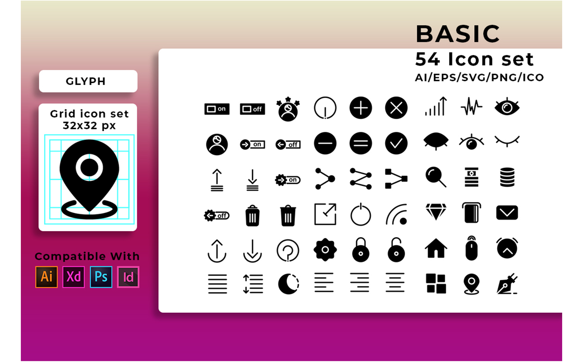 Download Набор иконок "Basic User Interface Set Icon" / Basic User Interface Set Icon - Набор иконок на тему графика interface,set,user,vector,design,web,icon,symbol,ui,internet,sign,business,settings,line,search,mobile,computer,icons,illustration,button