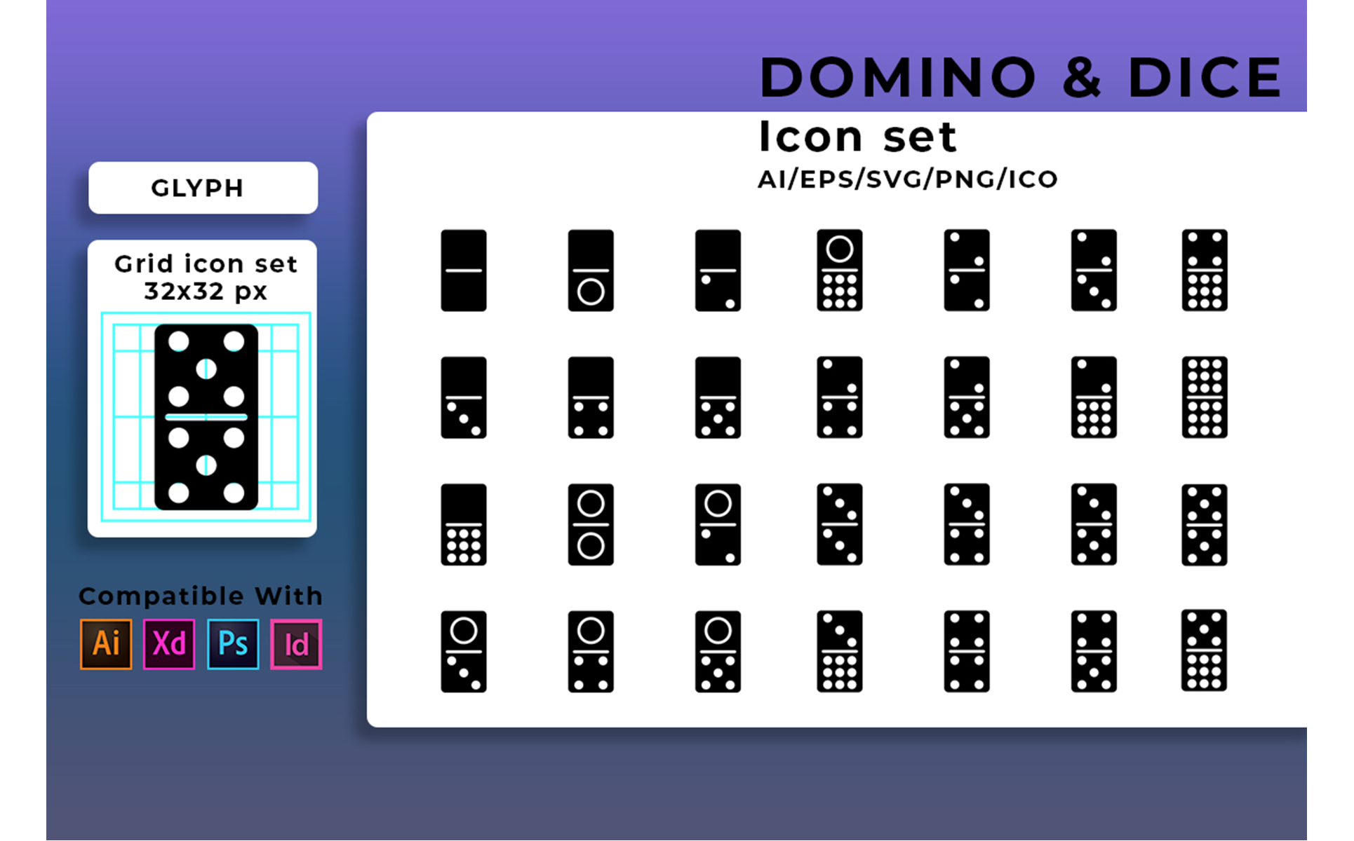 Download Набор иконок "Domino Game Set Icon" / Domino Game Set Icon - Набор иконок на тему графика set,game,vector,chess,dice,play,symbol,illustration,icon,isolated,domino,sign,board,poker,casino,design,gambling,graphic,leisure,card