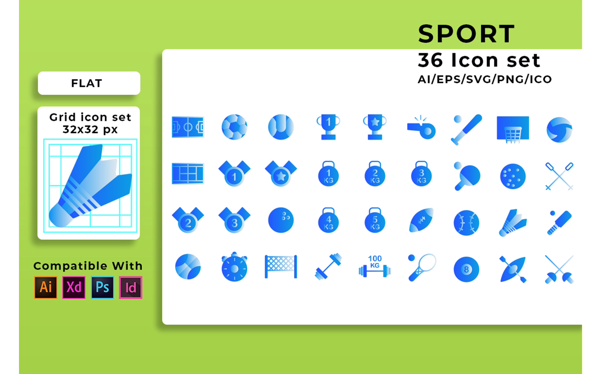 Download Набор иконок "Creatype Sport Set Icon" / Creatype Sport Set Icon - Набор иконок на тему графика set,icon,vector,sport,illustration,symbol,sign,design,isolated,collection,fitness,road,line,element,shoes,bicycle,ball,soccer,art,travel