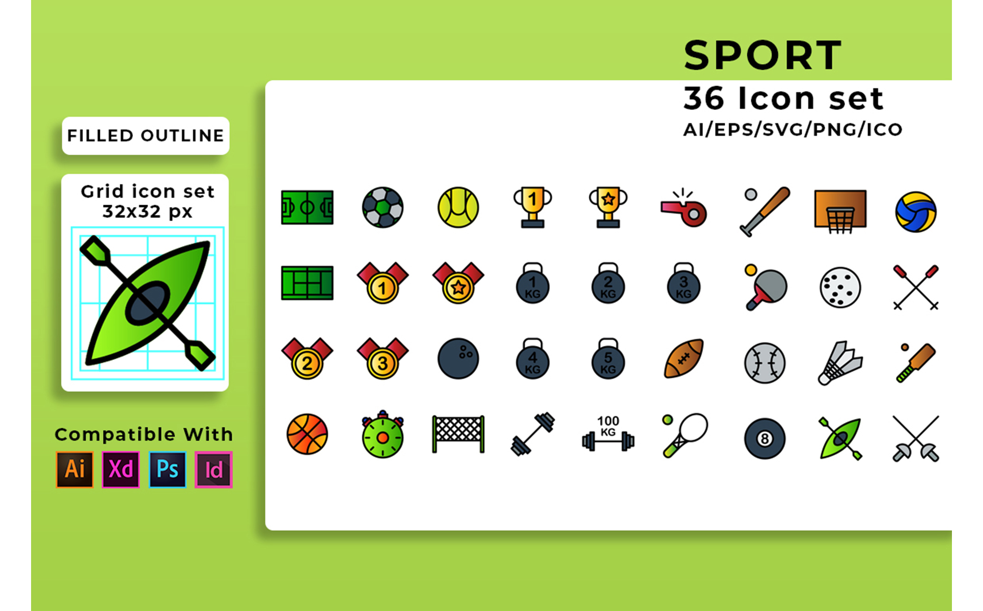 Download Набор иконок "Creatype Sport Set Icon" / Creatype Sport Set Icon - Набор иконок на тему графика set,icon,vector,sport,illustration,symbol,sign,design,isolated,collection,fitness,road,line,element,shoes,bicycle,ball,soccer,art,travel