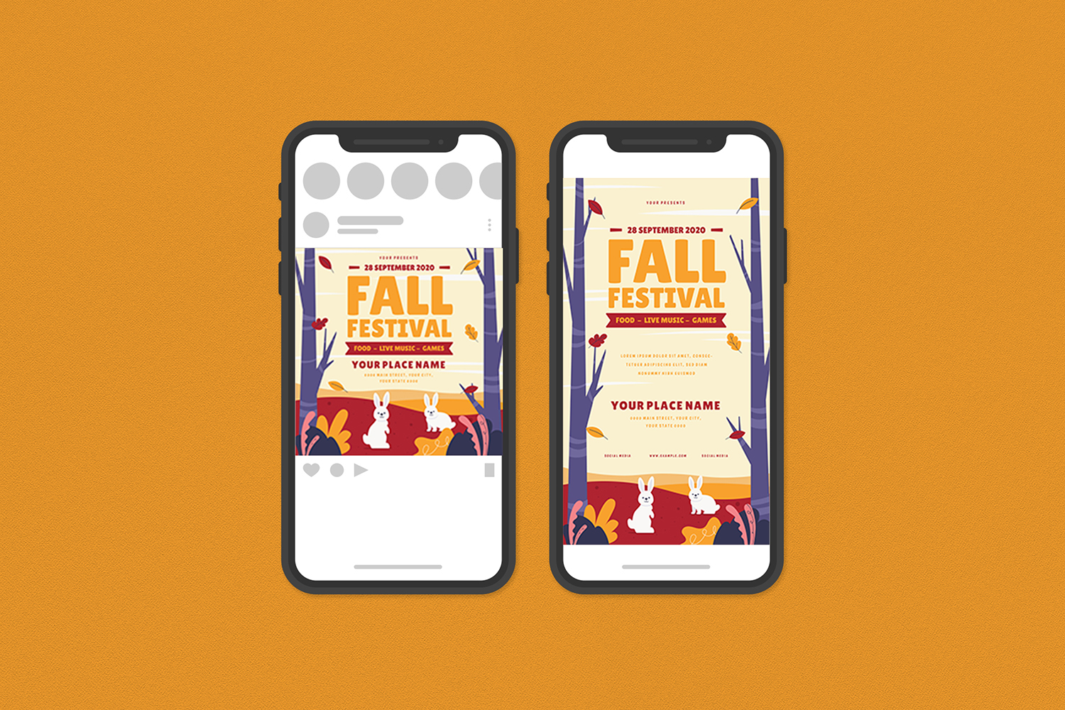 Download Фирменный стиль "Fall Festival Flyer Set - Corporate Identity Template" / Fall Festival Flyer Set - Corporate Identity Template - Фирменный стиль на тему графика autumn,event,fall,fall bash card,festival,flyer,grunge,harvest,instagram,instagram post,instagram story,instapost,inststory,invitation,invite,octoberfest,oktoberfest,party,post,postcard
