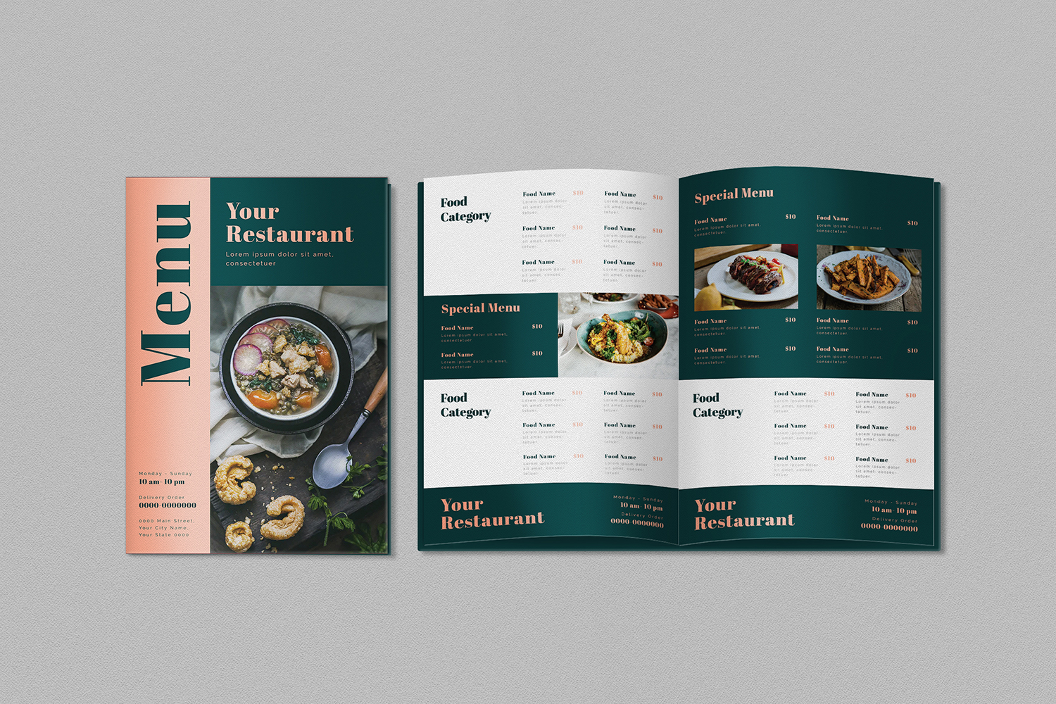 Download Фирменный стиль "Modern Food Menu Set - Corporate Identity Template" / Modern Food Menu Set - Corporate Identity Template - Фирменный стиль на тему графика business,cafe,chicken food,clean,coffee,cool,creative,design,elegant,fabric texture,fast food,food,food menu,hotel menu,menu,menu design,modern,modern menu