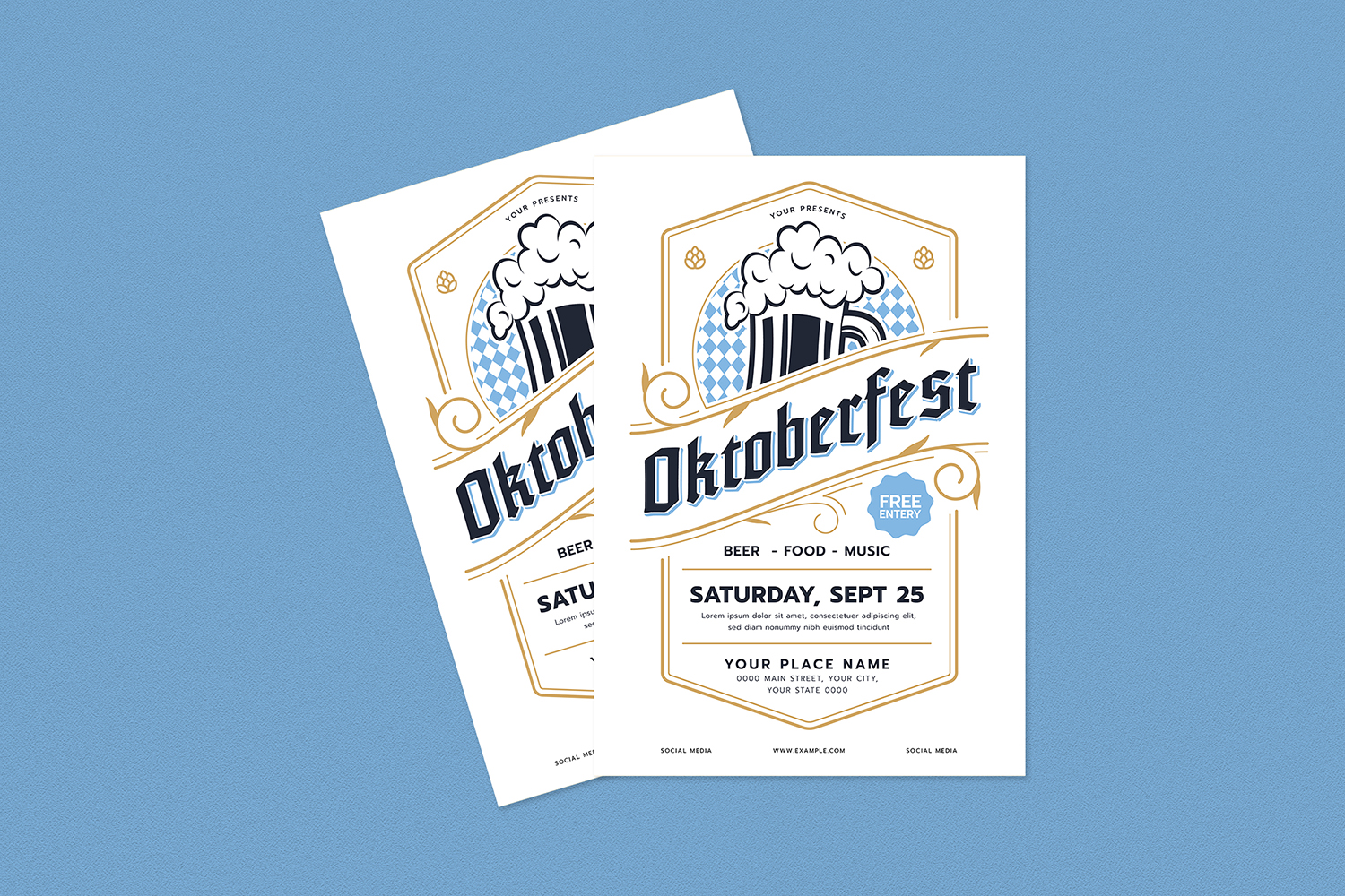 Download Фирменный стиль "Oktoberfest Festival Flyer Set - Corporate Identity Template" / Oktoberfest Festival Flyer Set - Corporate Identity Template - Фирменный стиль на тему графика autumn,bar,barbecue,bavaria,bbq,beer,beer pong,carnival,cookout,cookout party,fall,fast food,festival,food,food flyer,germany,grill,holiday,october,octoberfest