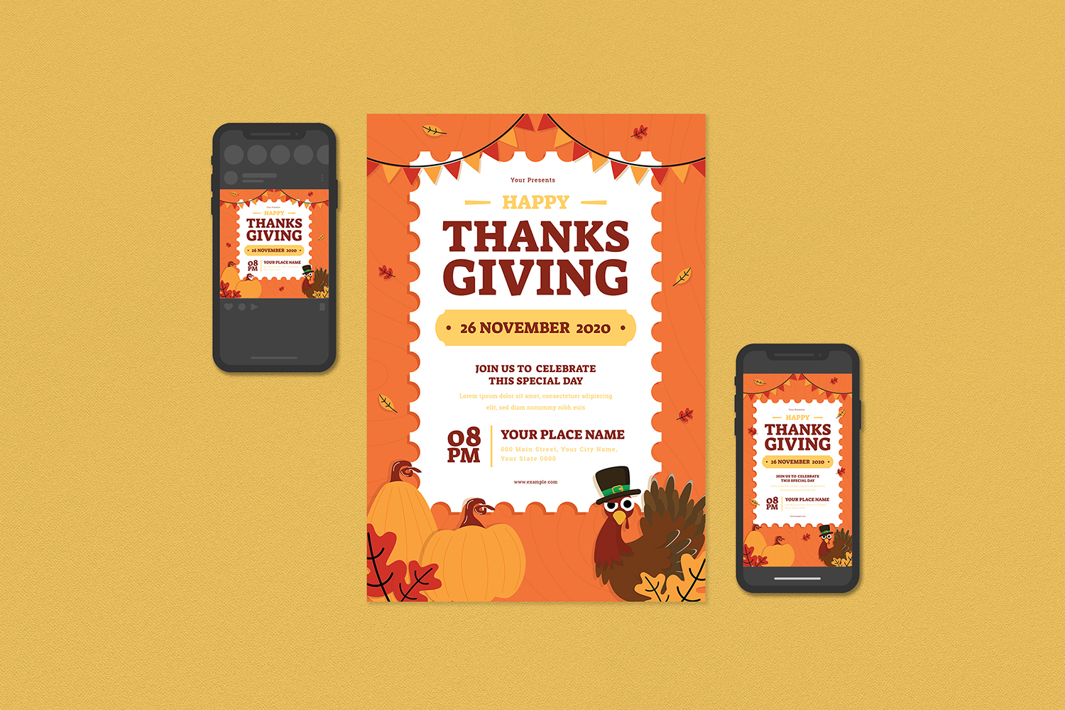 Download Фирменный стиль "Thanksgiving Flyer Set - Corporate Identity Template" / Thanksgiving Flyer Set - Corporate Identity Template - Фирменный стиль на тему графика autumn,celebrate,celebration,club,club flyers,design,family,flyer,harvest,night,november,post,poster,pumpkin,template,thanksgiving,thanksgiving backgrounds,thanksgiving celebration,thanksgivi