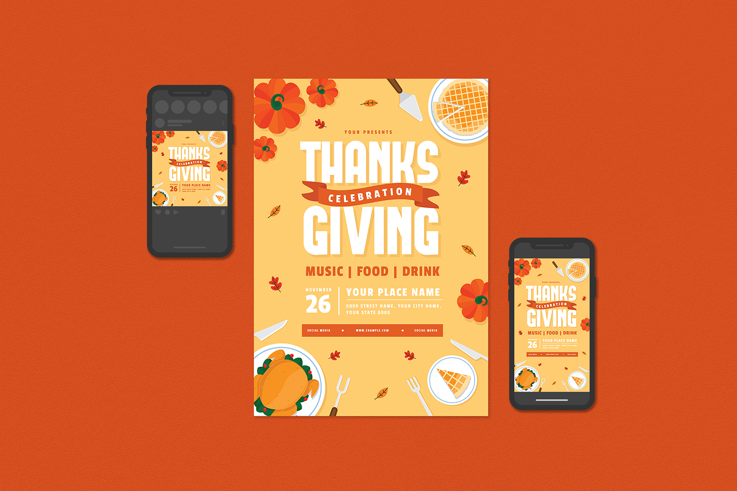 Download Фирменный стиль "Thanksgiving Flyer Set - Corporate Identity Template" / Thanksgiving Flyer Set - Corporate Identity Template - Фирменный стиль на тему графика autumn,autumn leaves,celebrate,celebration,club,club flyers,design,family,flyer,harvest,night,november,post,poster,pumpkin,template,thanksgiving,thanksgiving backgrounds,thanksgiving celebrat