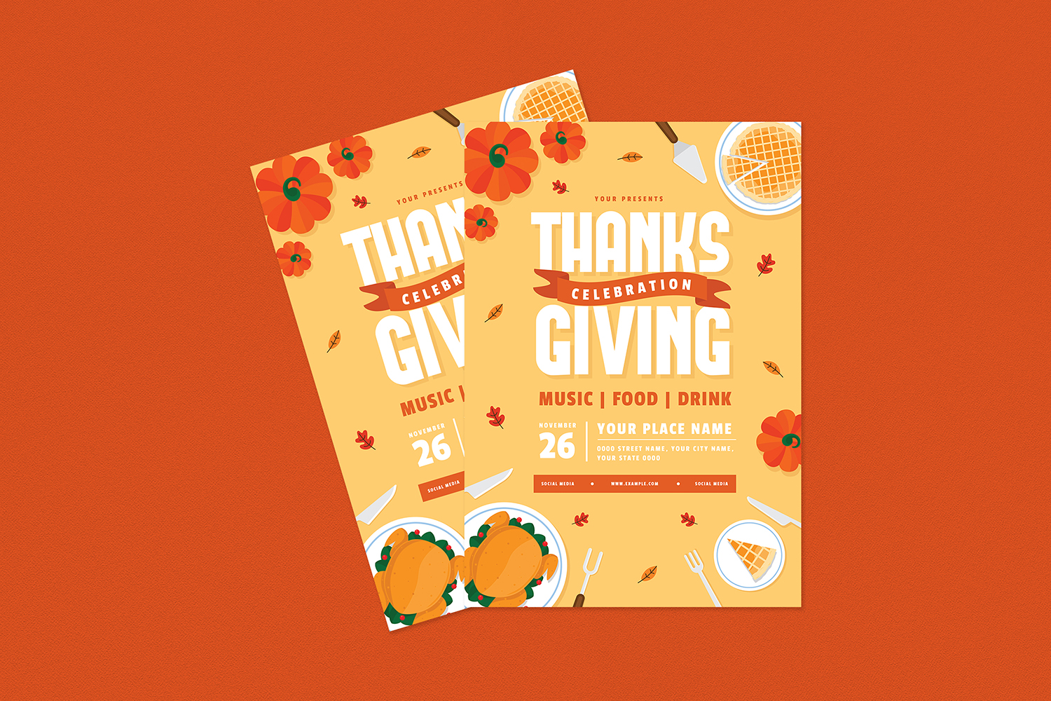 Download Фирменный стиль "Thanksgiving Flyer Set - Corporate Identity Template" / Thanksgiving Flyer Set - Corporate Identity Template - Фирменный стиль на тему графика autumn,autumn leaves,celebrate,celebration,club,club flyers,design,family,flyer,harvest,night,november,post,poster,pumpkin,template,thanksgiving,thanksgiving backgrounds,thanksgiving celebrat