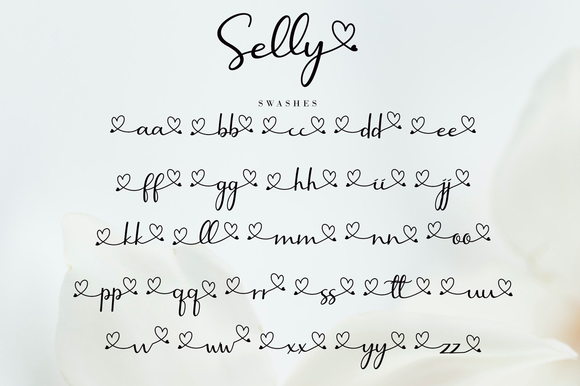 Download Шрифт "Selly Calligraphy Font" / Selly Calligraphy Font - Шрифт на тему графика script,handwritten,modern,clean,calligraphy,wedding,branding,heading,business