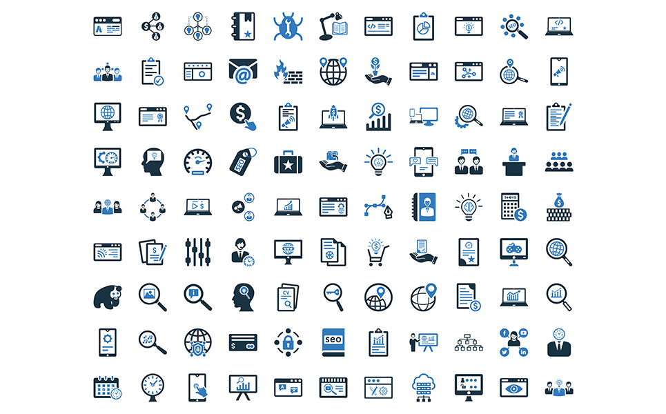 Download Набор иконок "SEO and Internet Pack | Vector Icon Set" / SEO and Internet Pack | Vector Icon Set - Набор иконок на тему графика seo,internet,web,marketing,optimization,search,engine,traffic,website,backlink,link,building,services,online,content,article,smart,idea,performance,specialist