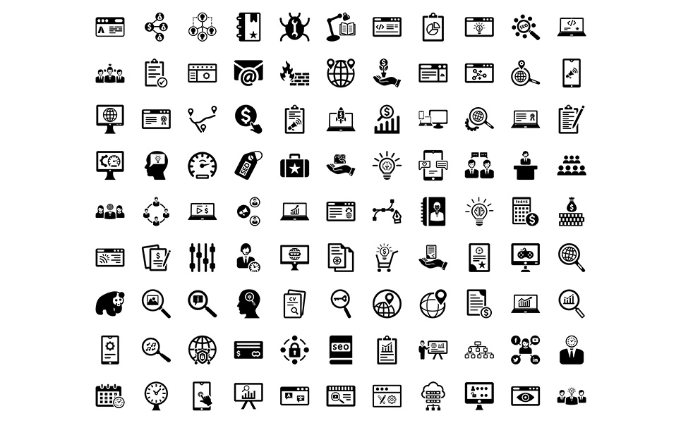 Download Набор иконок "SEO and Internet Pack | Vector Icon Set" / SEO and Internet Pack | Vector Icon Set - Набор иконок на тему графика seo,internet,web,marketing,optimization,search,engine,traffic,website,backlink,link,building,services,online,content,article,smart,idea,performance,specialist