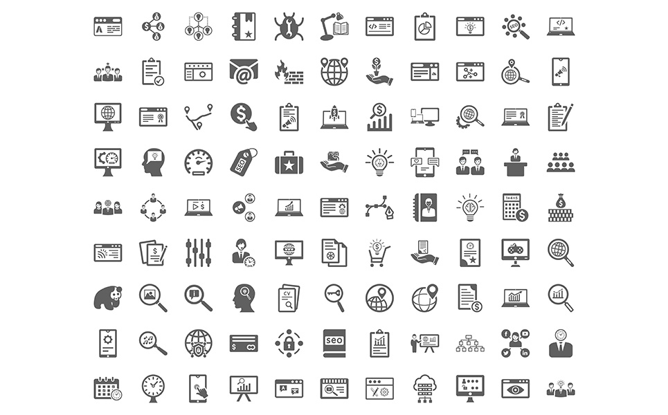 Download Набор иконок "SEO and Internet Pack | Vector Icon Set" / SEO and Internet Pack | Vector Icon Set - Набор иконок на тему графика seo,internet,web,marketing,optimization,search,engine,traffic,website,backlink,link,building,services,online,content,article,smart,idea,performance,specialist