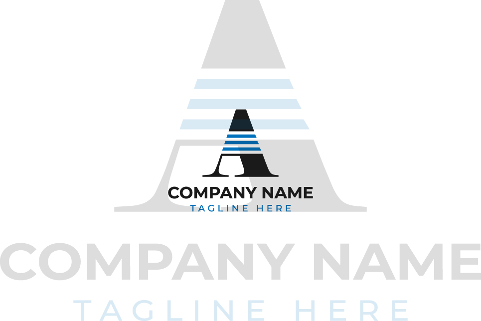 Download Шаблон логотипа "A Company Letter Logo Template" / A Company Letter Logo Template - Шаблон логотипа на тему графика abstract,alphabet,art,brand,business,company,concept,corporte,design,element,font,geomentric,graphic,icon,letter,logo,abc,black,blue