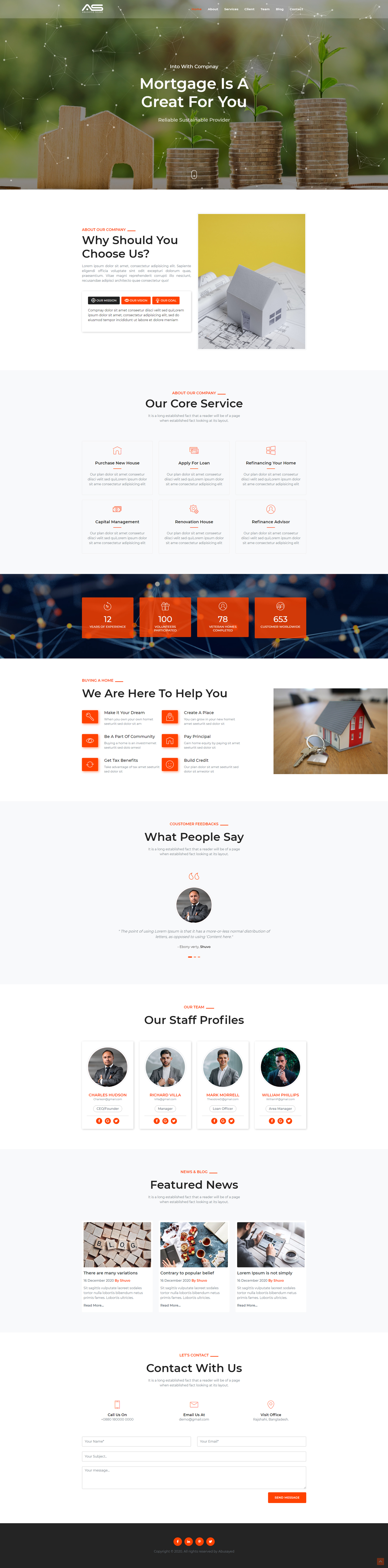Real Estate Mortgage Landing Page Template