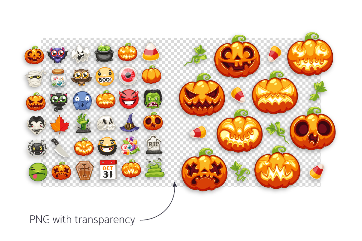 Download Набор иконок "Halloween Emojis Set Icon" / Halloween Emojis Set Icon - Набор иконок на тему social media halloween,emoji,set,face,icon,symbol,chat,cartoon,emoticon,ghost,funny,character,cat,pumpkin,candy,monster,cute,spooky,zombie,bat