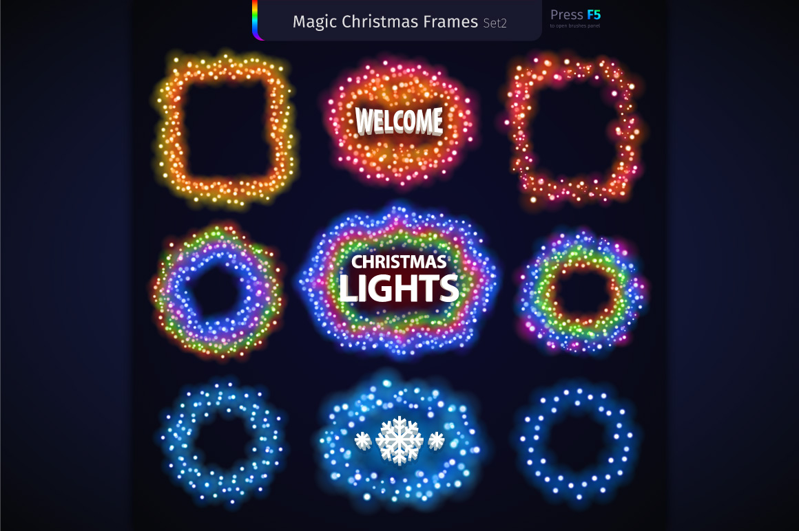 Download Vector "Magic Christmas Lights - Vector Image" / Magic Christmas Lights - Vector Image - Vector на тему графика christmas,celebration,holiday,xmas,decoration,party,vector,design,bright,winter,background,season,illustration,year,new,happy,glitter,merry,brushes,greeting