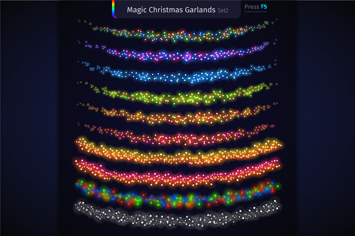 Download Vector "Magic Christmas Lights - Vector Image" / Magic Christmas Lights - Vector Image - Vector на тему графика christmas,celebration,holiday,xmas,decoration,party,vector,design,bright,winter,background,season,illustration,year,new,happy,glitter,merry,brushes,greeting