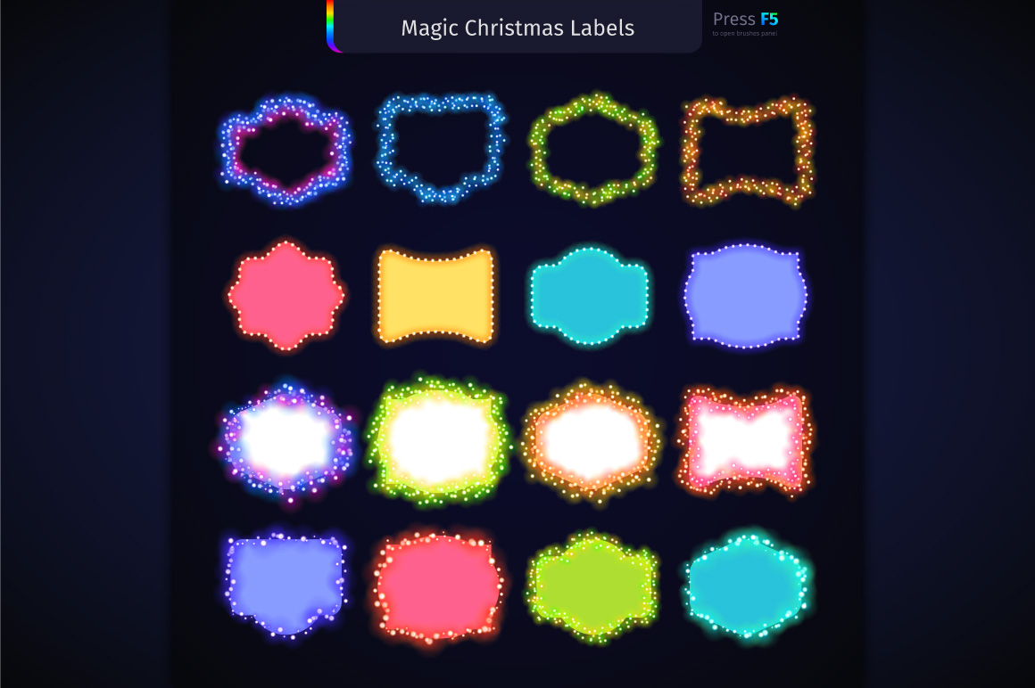Download Vector "Magic Christmas Lights - Vector Image" / Magic Christmas Lights - Vector Image - Vector на тему графика christmas,celebration,holiday,xmas,decoration,party,vector,design,bright,winter,background,season,illustration,year,new,happy,glitter,merry,brushes,greeting