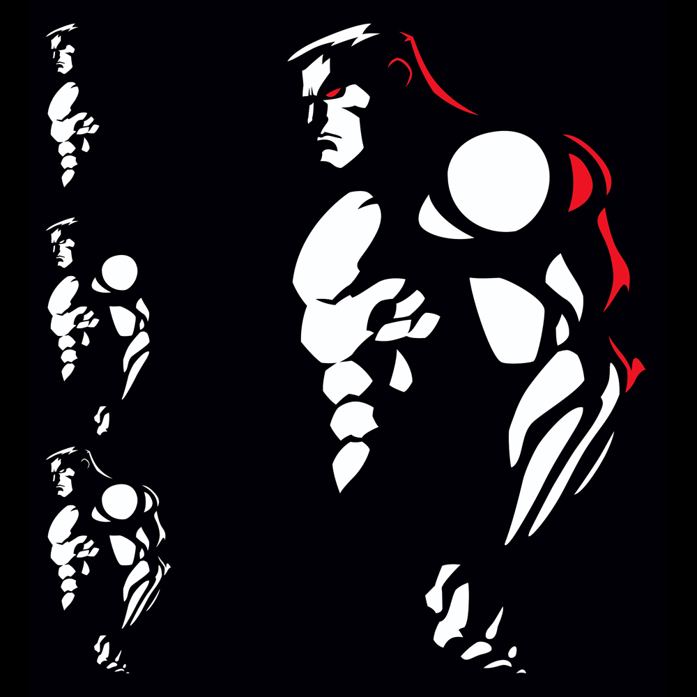 Download Иллюстрация "Athlete - Illustration" / Athlete - Illustration - Иллюстрация на тему графика athlete,sportsman,man,male,macho,silhouette,strength,strong,muscular,body,gym,fit,fitness,bodybuilding,bodybuilder,mma,fighter,wrestler,professional