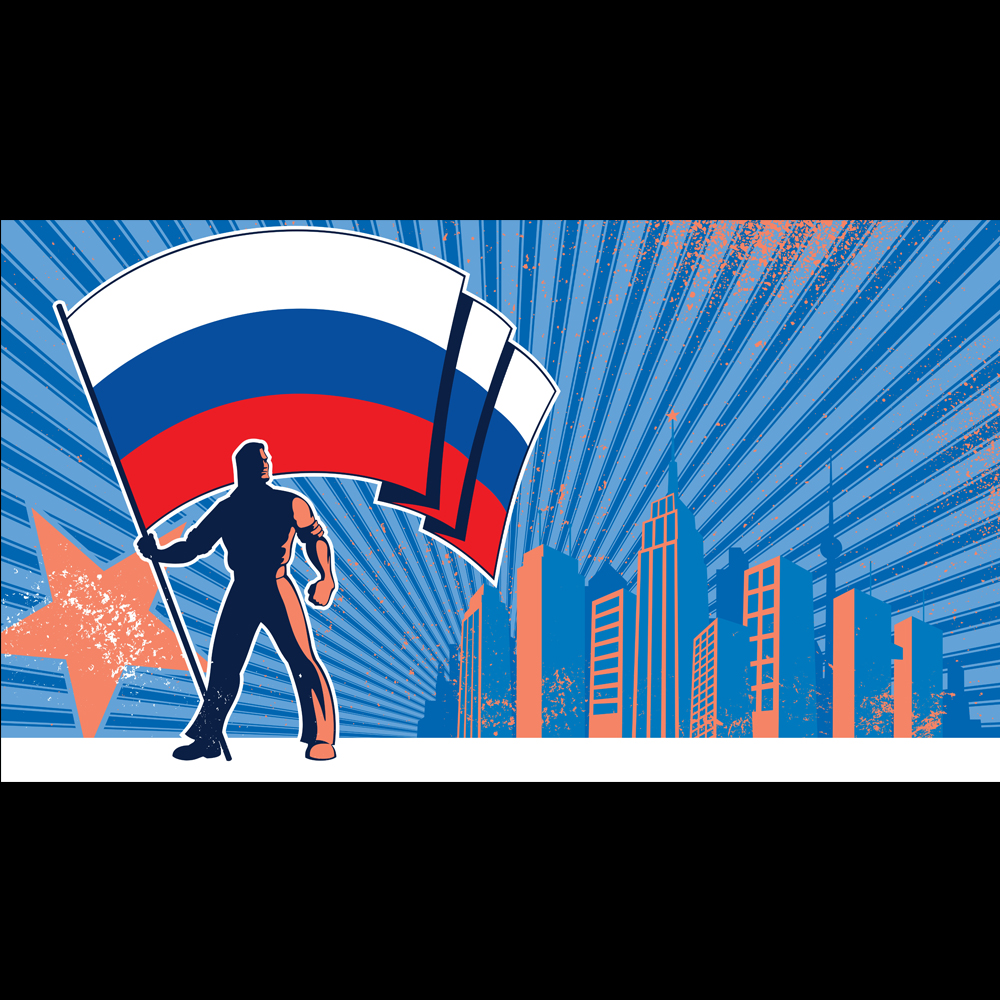 Download Иллюстрация "Flag Bearer Russia Background - Illustration" / Flag Bearer Russia Background - Illustration - Иллюстрация на тему графика flag,national,state,russia,russian,federation,russian federation,tricolor,standard,banner,background,ensign,bearer,man,silhouette,waving,standing,holding,keeping