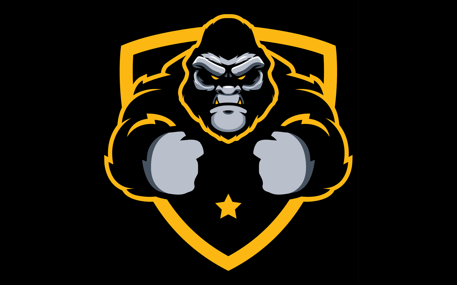 Download Иллюстрация "Gorilla Gym Mascot - Illustration" / Gorilla Gym Mascot - Illustration - Иллюстрация на тему графика mascot,gorilla,ape,monkey,sport,animal,symbol,sign,logo,icon,gym,fitness,bodybuilding,competition,muscle,muscular,fit,aggressive,wild,strong