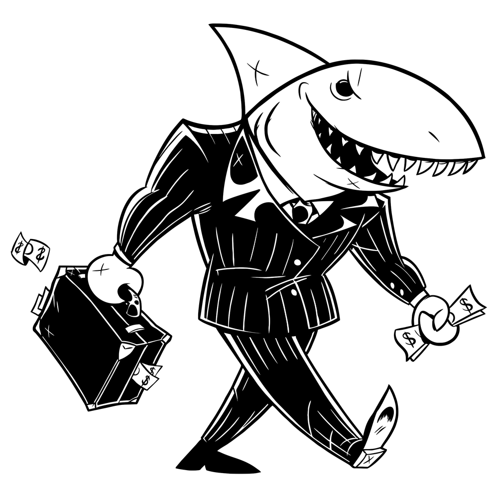 Download Иллюстрация "Business Shark Dark Suit Line Art - Illustration" / Business Shark Dark Suit Line Art - Illustration - Иллюстрация на тему графика business,shark,business shark,fish,man,businessman,manager,ceo,character,office,worker,person,tank,successful,success,finance,financial,funny,entrepreneur,banker
