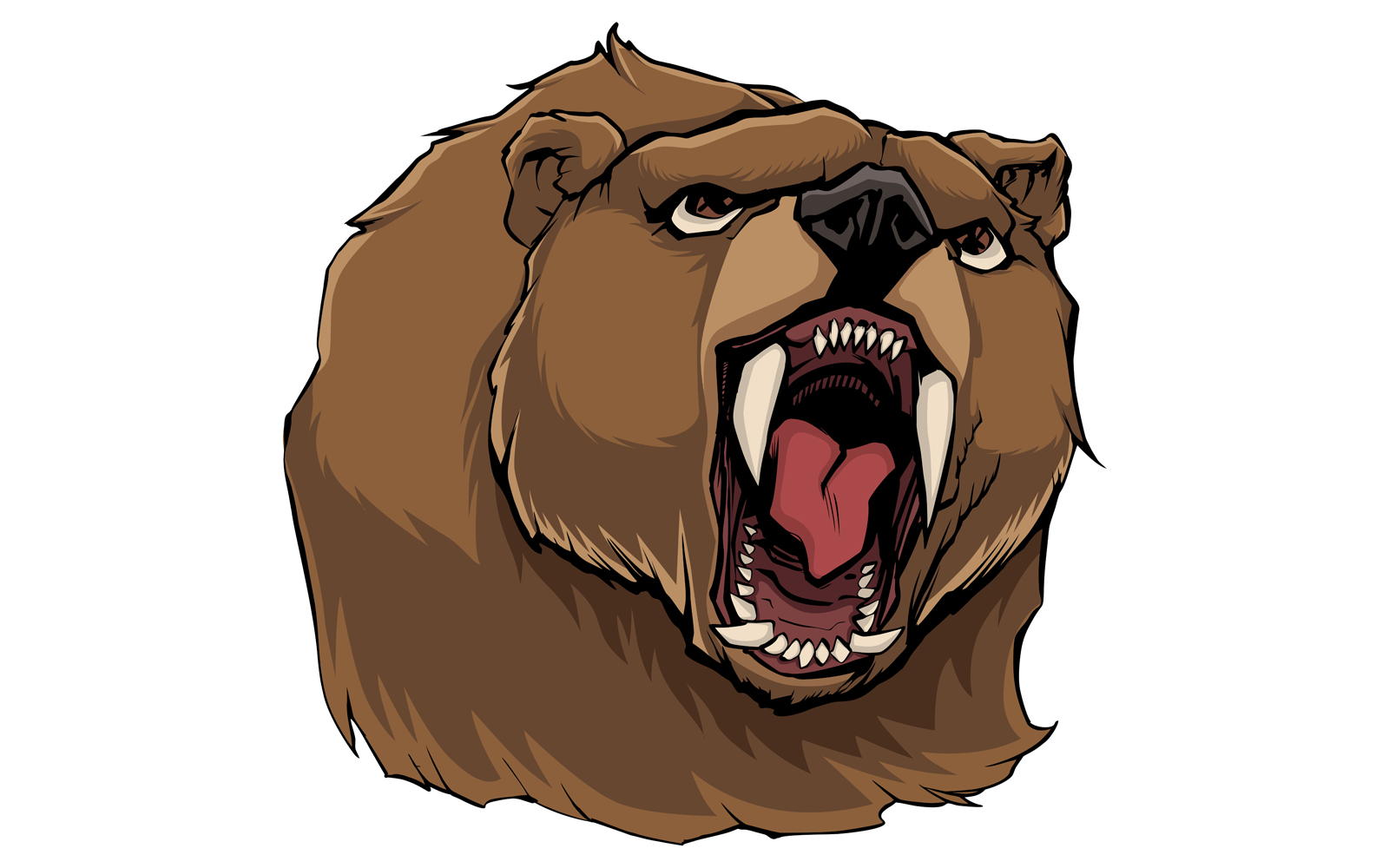 Download Иллюстрация "Angry Bear - Illustration" / Angry Bear - Illustration - Иллюстрация на тему графика bear,grizzly,monster,russian,russia,siberian,predator,animal,mammal,wildlife,angry,beast,wild,head,face,portrait,avatar,mascot,team,sport