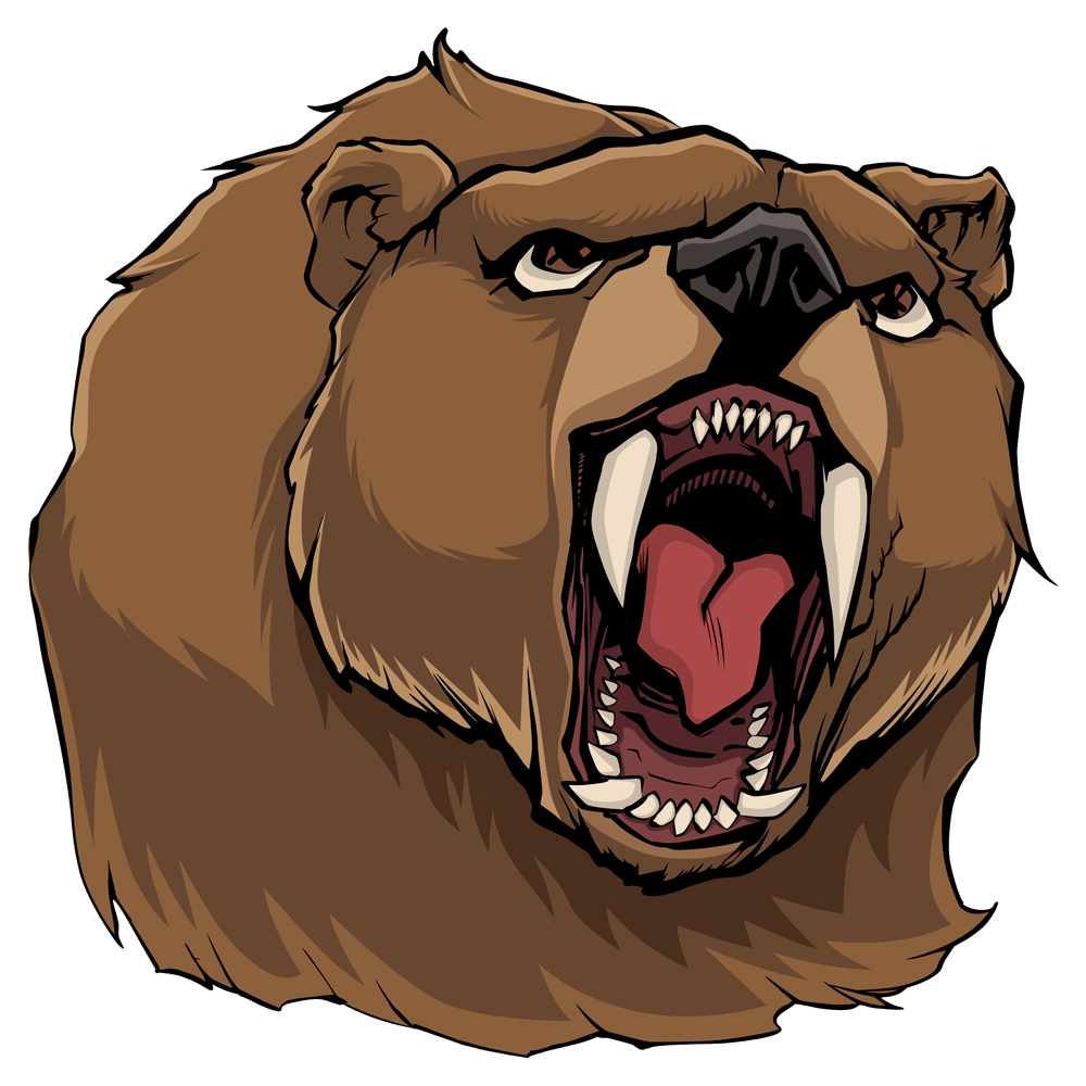 Download Иллюстрация "Angry Bear - Illustration" / Angry Bear - Illustration - Иллюстрация на тему графика bear,grizzly,monster,russian,russia,siberian,predator,animal,mammal,wildlife,angry,beast,wild,head,face,portrait,avatar,mascot,team,sport