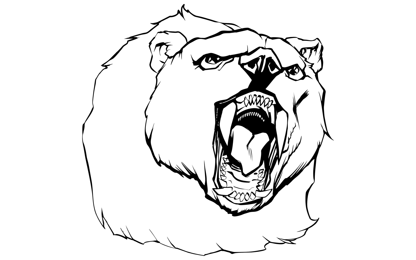 Download Иллюстрация "Bear Head - Illustration" / Bear Head - Illustration - Иллюстрация на тему графика bear,grizzly,monster,russian,russia,siberian,predator,animal,mammal,wildlife,angry,beast,wild,head,face,portrait,avatar,mascot,team,sport