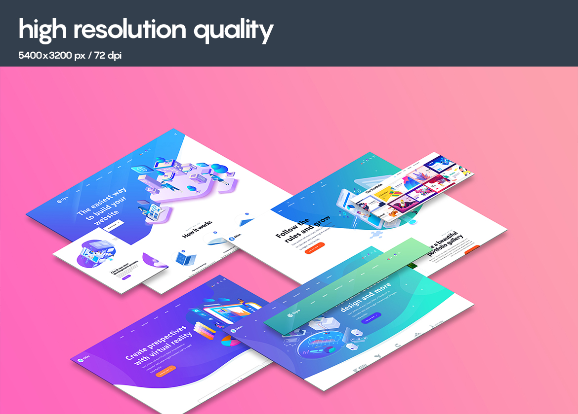 Download Мокап для продукта "Perspective Frames 1.0 product mockup" / Perspective Frames 1.0 product mockup - Мокап для продукта на тему графика perspective,frames,screens,devices,isometric,psd,template,mockup