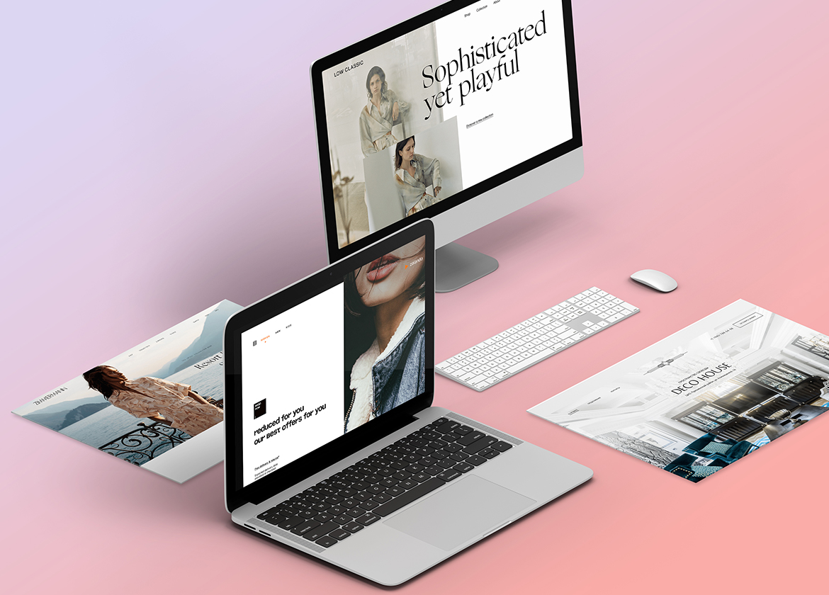 Download Мокап для продукта "Isometric Website Screens 3.0 product mockup" / Isometric Website Screens 3.0 product mockup - Мокап для продукта на тему графика isometric,website mockup,perspective mockup,website screen,isometric device,device mockup,imac,macbook,psd,website presentation