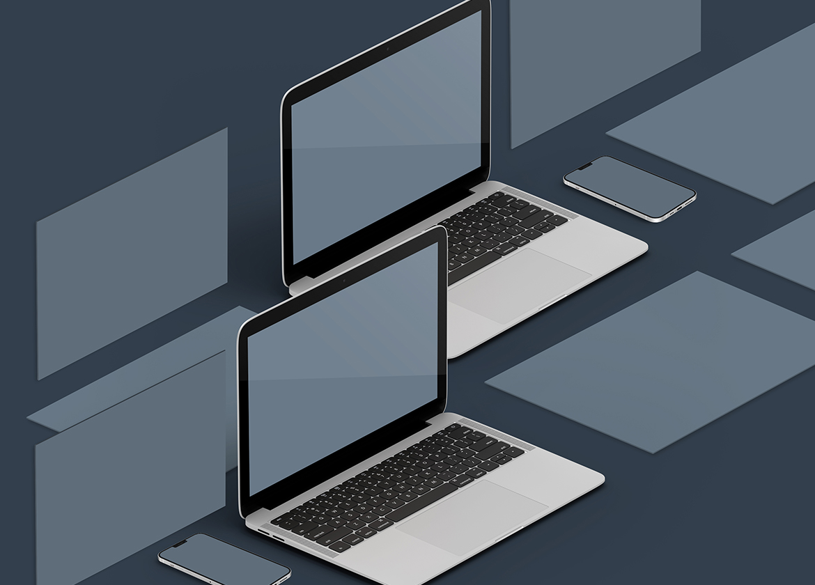 Download Мокап для продукта "Isometric Website Screens 5.0 product mockup" / Isometric Website Screens 5.0 product mockup - Мокап для продукта на тему графика isometric website mockup,website presentation,isometric devices,creative mockup,perspective mockup,perspective screens,mockup screens,device mockup,imac,macbook