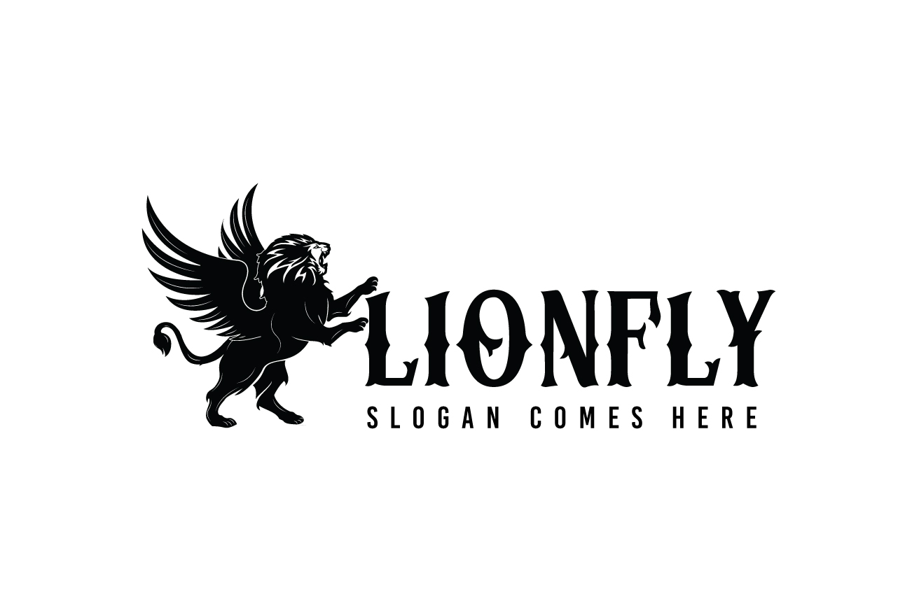 Download Шаблон логотипа "Lionfly Logo Template" / Lionfly Logo Template - Шаблон логотипа на тему графика lionfly,logo,template,icon,font,vecter,tatto,lion,art,animals,africa,tattoo,king,safari,bigcats,cat,leo,zoo,graphics,illustration