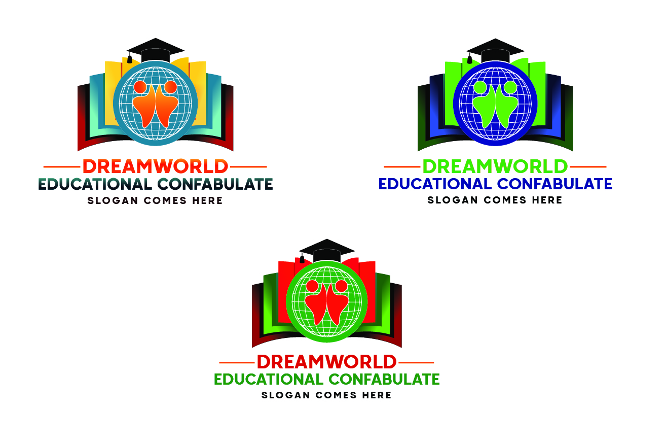 Download Шаблон логотипа "Dreamworld Logo Template" / Dreamworld Logo Template - Шаблон логотипа на тему графика educationcap,book,studyconfabulate,dreamworld,study,confabulate,icon,logo,template,vector,illustrator,graphics,acedmy,school,training,collage,grow,globe,humanicon,university