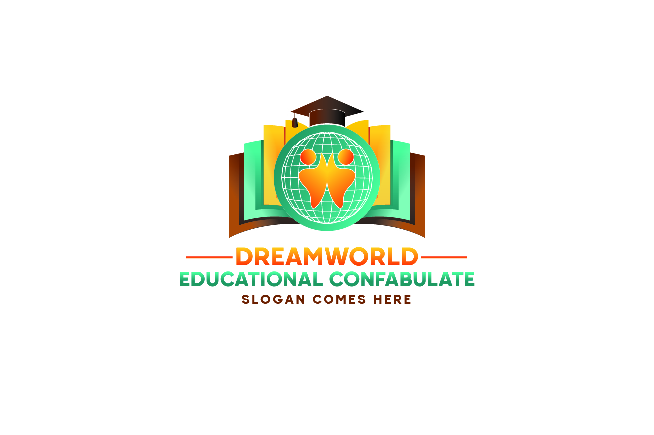 Download Шаблон логотипа "Dreamworld Logo Template" / Dreamworld Logo Template - Шаблон логотипа на тему графика educationcap,book,studyconfabulate,dreamworld,study,confabulate,icon,logo,template,vector,illustrator,graphics,acedmy,school,training,collage,grow,globe,humanicon,university