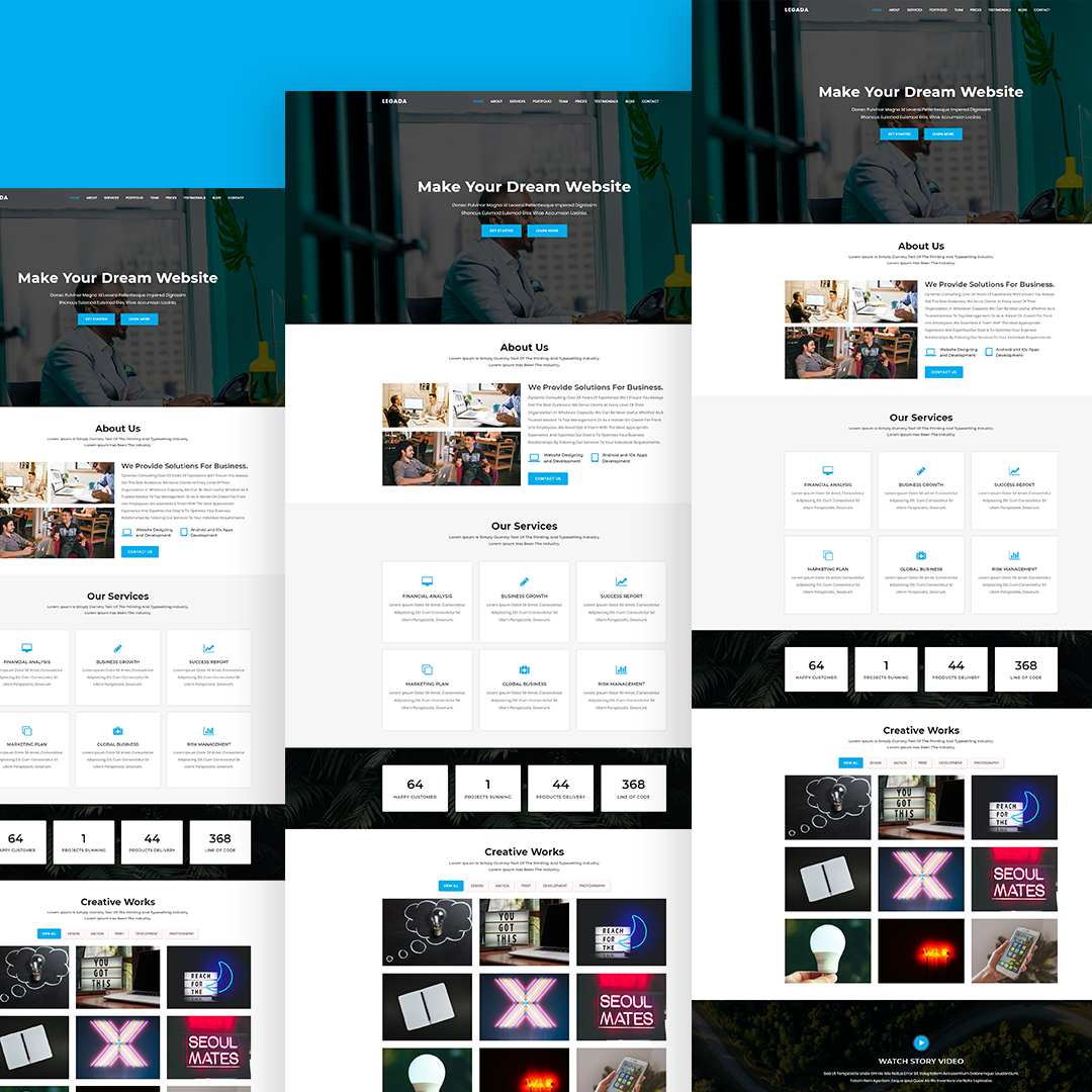 адаптивный шаблон целевой страницы