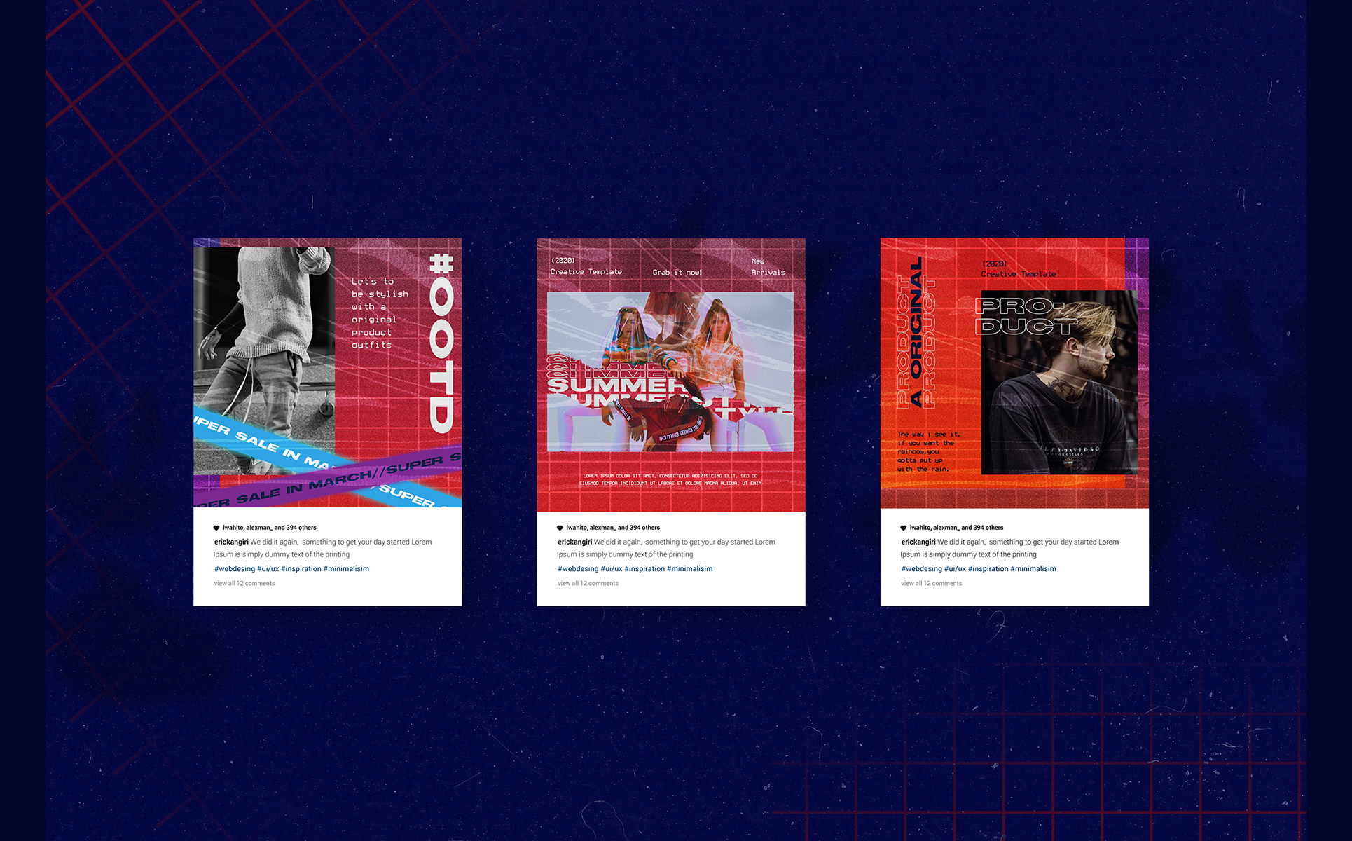 Download Шаблон для соцсетей "Sykhna Social Media Template" / Sykhna Social Media Template - Шаблон для соцсетей на тему графика banner pack,banners,business,buy,clothes,clothing,cloths,coupon,deal,discount,dress,fashion,flat,flat design,gif,instagram,marketing,modern,90s,80s