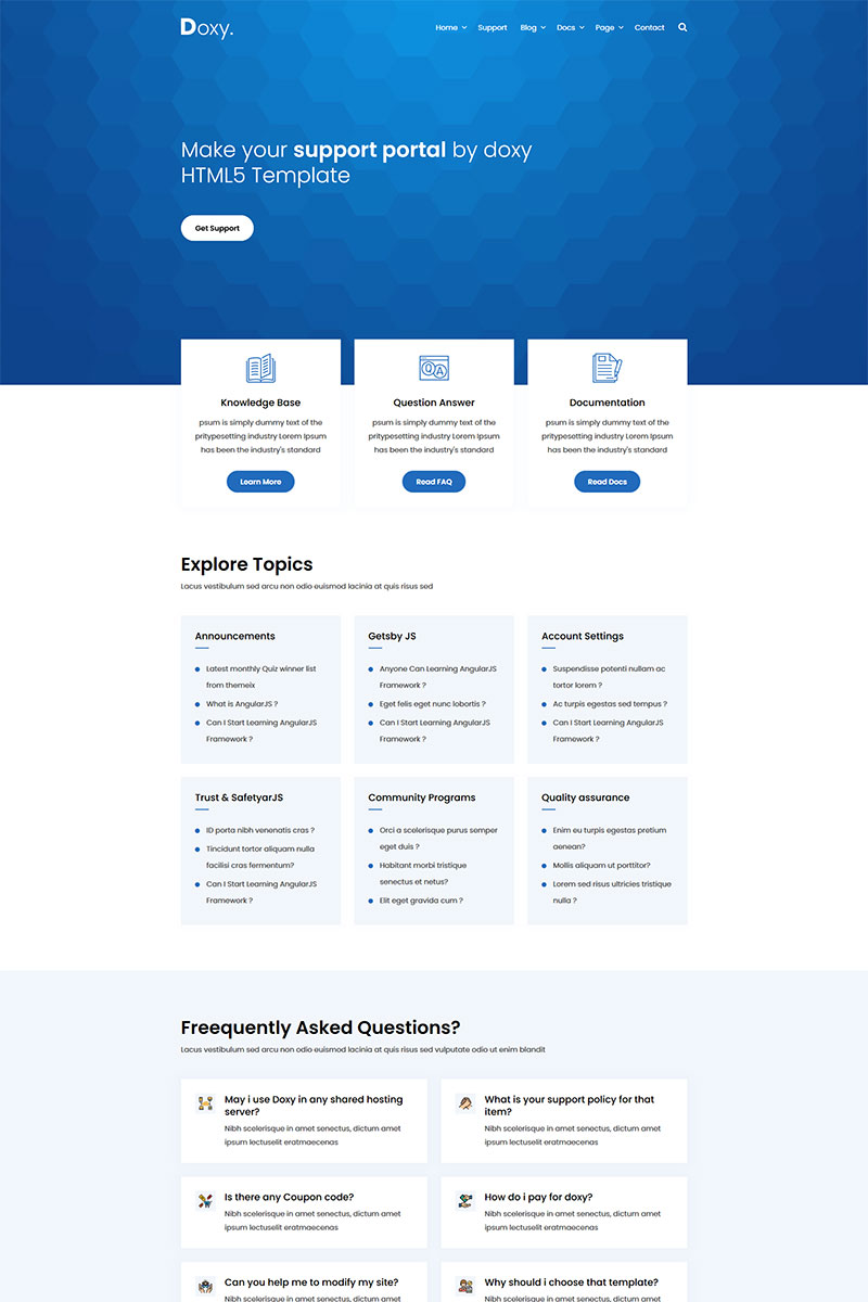Doxy - Knowlegebase & Documentation Website Template Doxy - Knowlegebase & Documentation Website Template