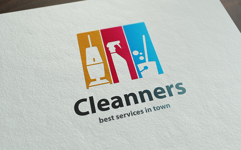 Download Шаблон логотипа "Cleaning Logo Template" / Cleaning Logo Template - Шаблон логотипа на тему графика cleaning,service,logo,sweeper,maid,vacuum,wash,soap