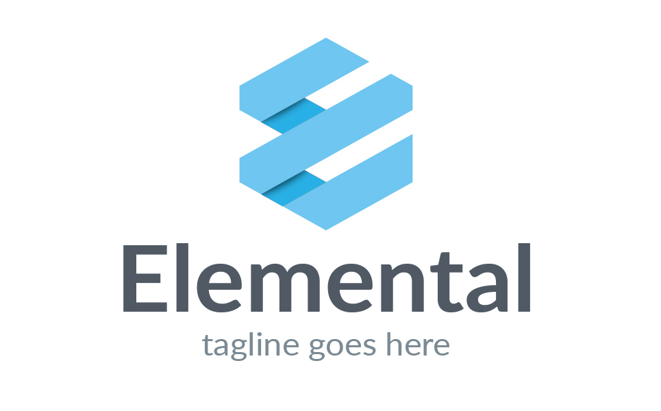 Download Шаблон логотипа "Letter E Logo Template" / Letter E Logo Template - Шаблон логотипа на тему графика letter,e,logo,template,business,digital,blue,cube