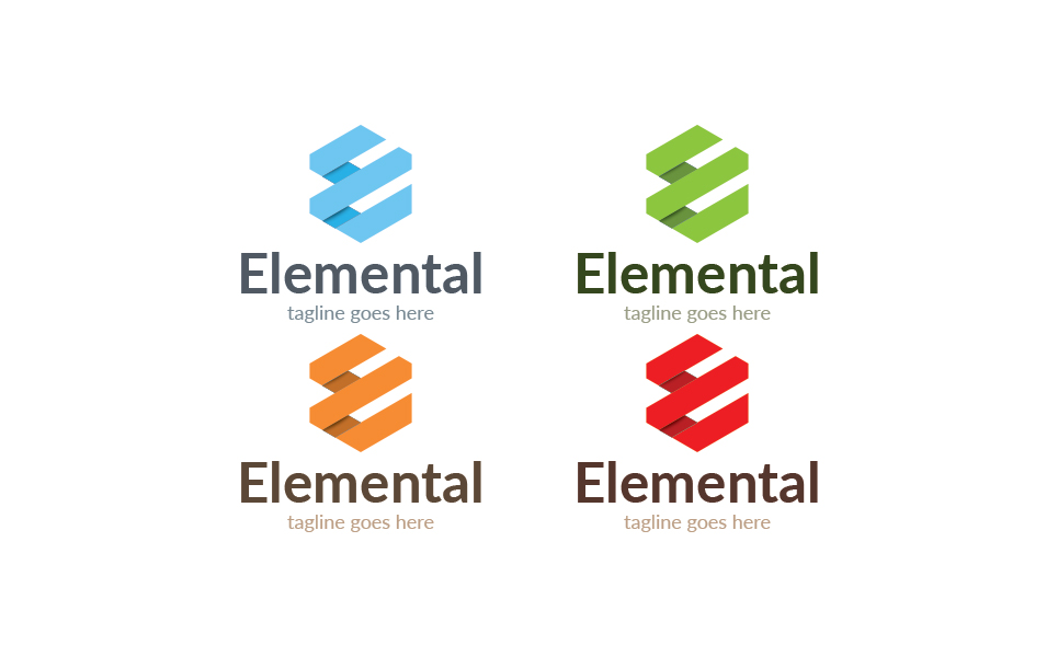 Download Шаблон логотипа "Letter E Logo Template" / Letter E Logo Template - Шаблон логотипа на тему графика letter,e,logo,template,business,digital,blue,cube